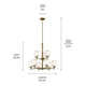 Shailene 26.5" 9-Light 2-Tier Chandelier