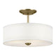 Shailene 14" 3-Light Round Semi Flush