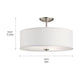 Shailene 18" 3-Light Round Semi Flush