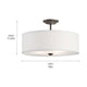 Shailene 18" 3-Light Round Semi Flush
