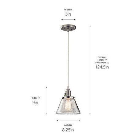 Avery 9" 1-Light Cone Mini Pendant