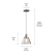 Avery 9" 1-Light Cone Mini Pendant