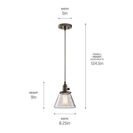 Avery 9" 1-Light Cone Mini Pendant