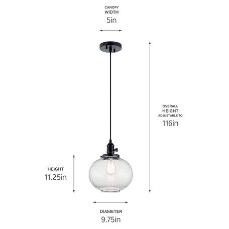 Avery 11.25" 1-Light Mini Pendant