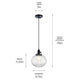 Avery 11.25" 1-Light Mini Pendant