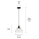 Avery 9.5" 1-Light Goblet Mini Pendant