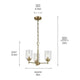 Winslow 18" 3-Light Mini Chandelier