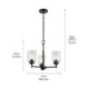 Winslow 18" 3-Light Mini Chandelier