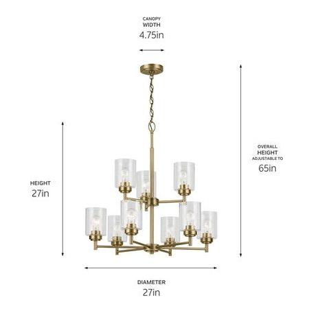 Winslow 27" 9-Light 2-Tier Chandelier