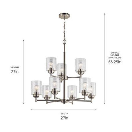 Winslow 27" 9-Light 2-Tier Chandelier