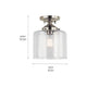 Winslow 8.5" 1-Light Semi Flush