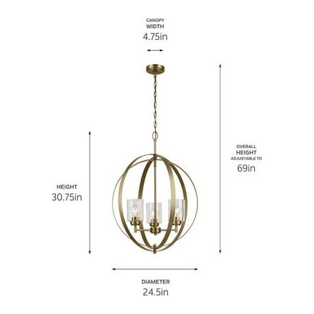 Winslow 24.5" 3-Light Chandelier