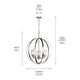 Winslow 24.5" 3-Light Chandelier