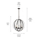 Winslow 24.5" 3-Light Chandelier