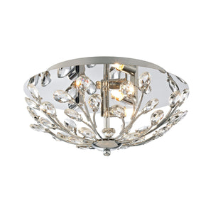 Crystique 13" Wide 3-Light Flush Mount