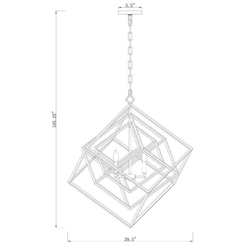 Z-Lite - Euclid 4-Light Chandelier - Lights Canada