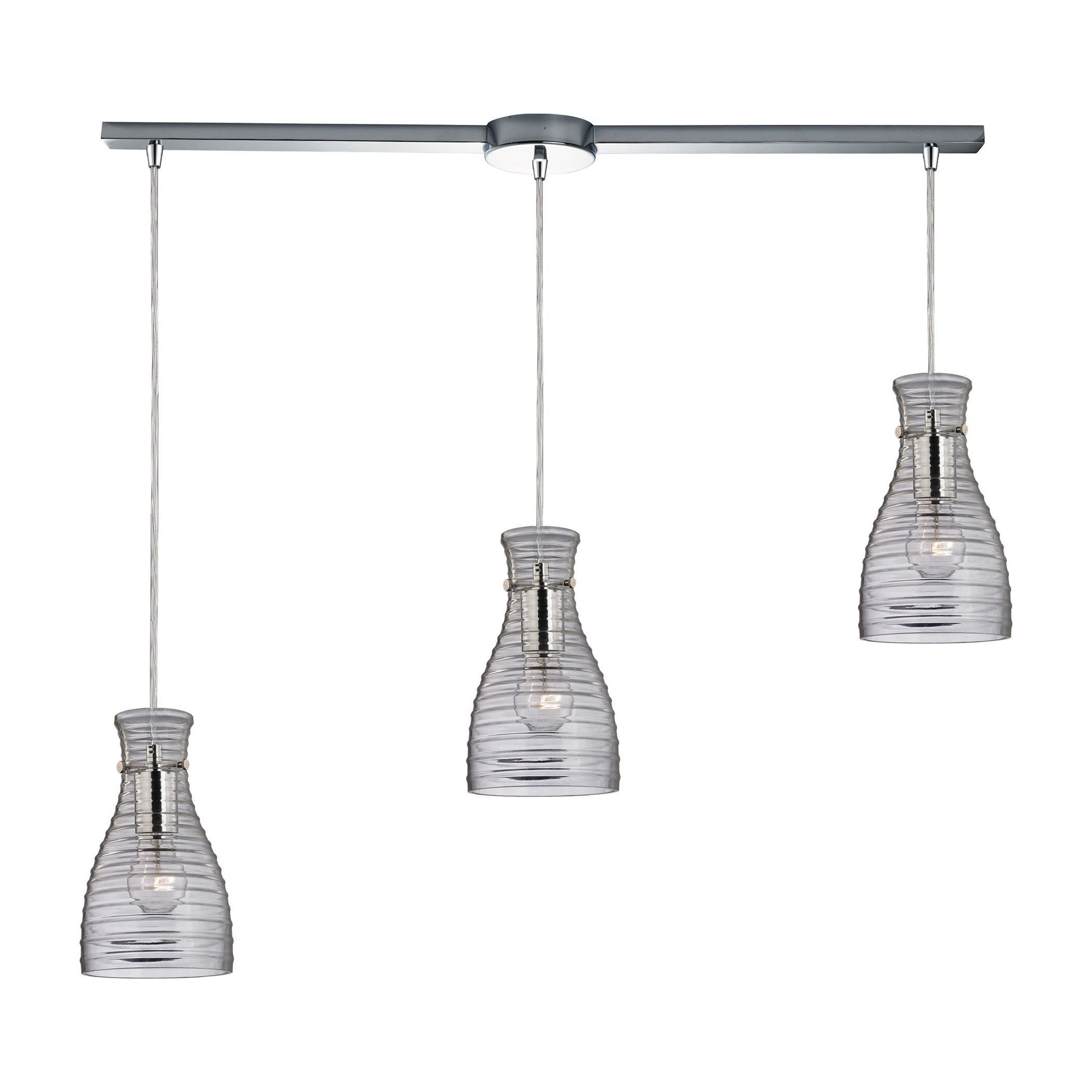 Strata 5" Wide 3-Light Linear Pendant