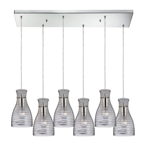 Strata 9" Wide 6-Light Linear Pendant