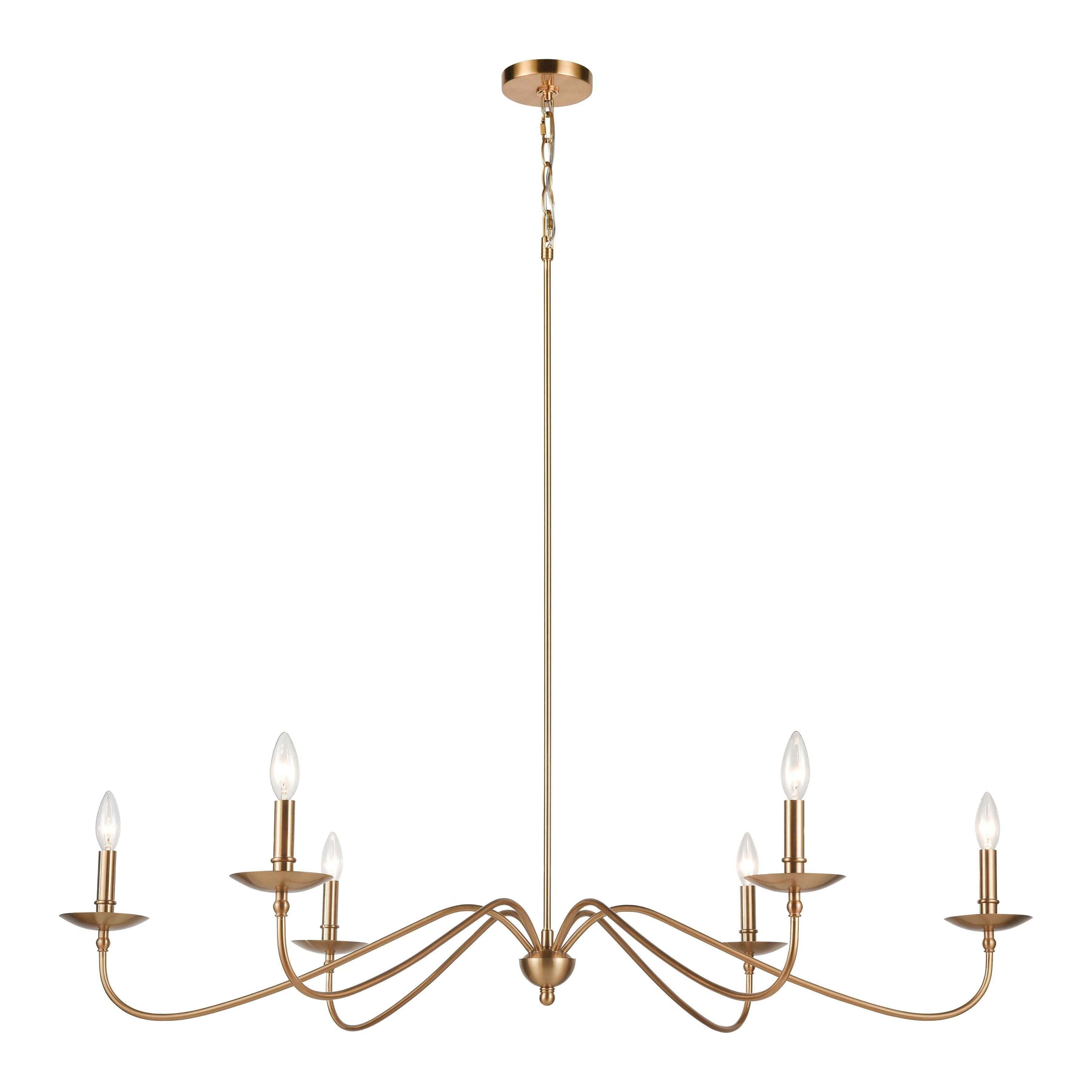 Wellsley 47" Wide 6-Light Linear Chandelier