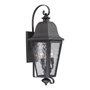 Forged Brookridge 30" High 3-Light Outdoor Sconce