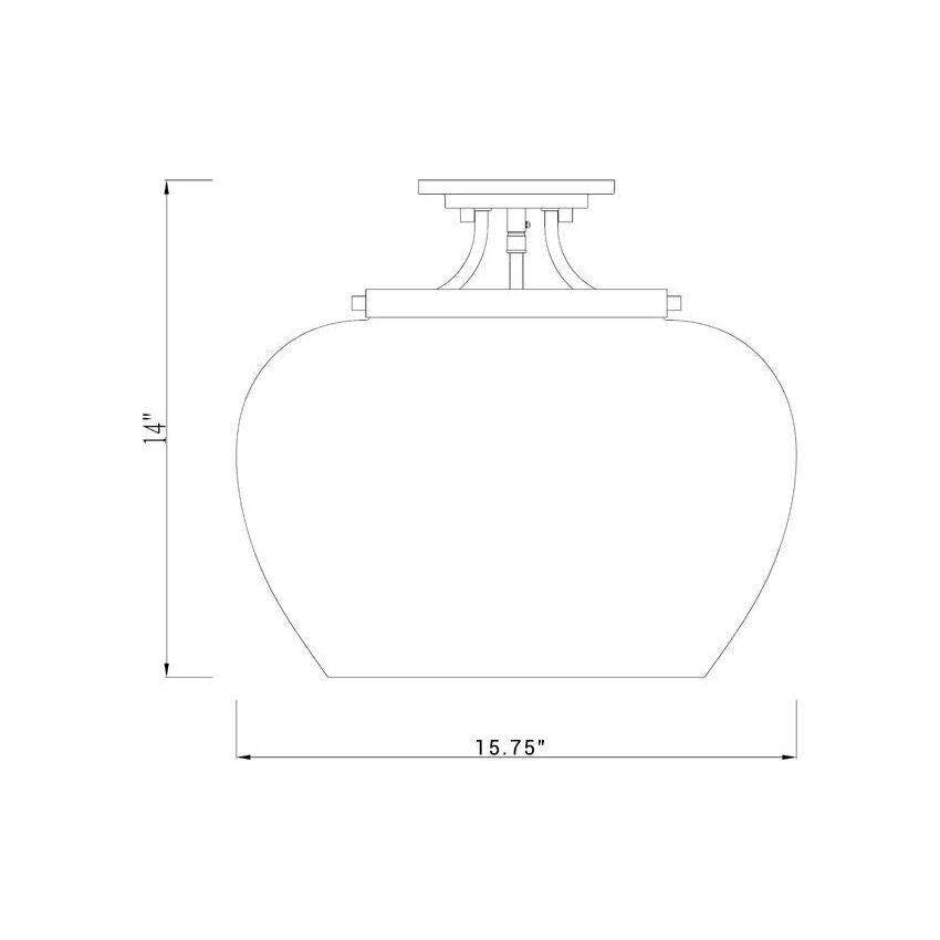 Joliet 3-Light Semi Flush Mount