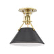 Metal No.2 1-Light Semi Flush