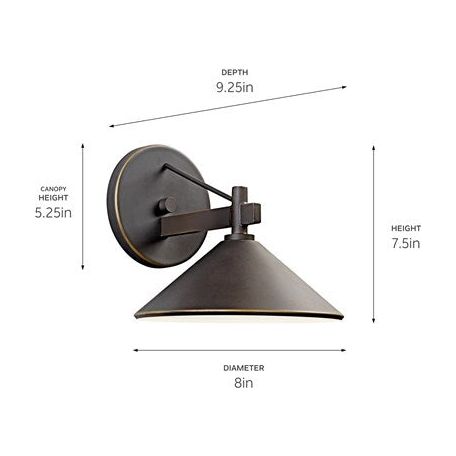 Ripley 8" 1-Light Outdoor Wall Light