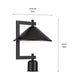 Ripley 16" 1-Light Outdoor Post Light