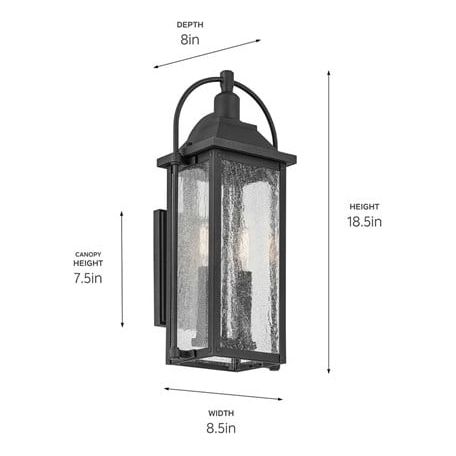 Harbor Row 18.5" 2-Light Outdoor Wall Light