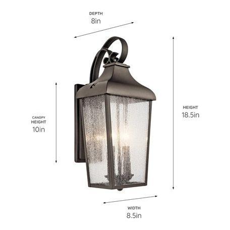 Forestdale 18.5" 2-Light Outdoor Wall Light