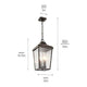 Forestdale 19.75" 4-Light Outdoor Hanging Pendant