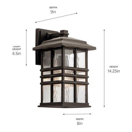 Beacon Square 14.25" 1-Light Outdoor Wall Light