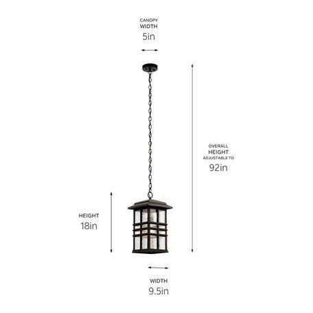 Beacon Square 9.5" 1-Light Outdoor Hanging Pendant