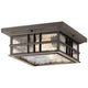 Beacon Square 12" 2-Light Outdoor Ceiling Light