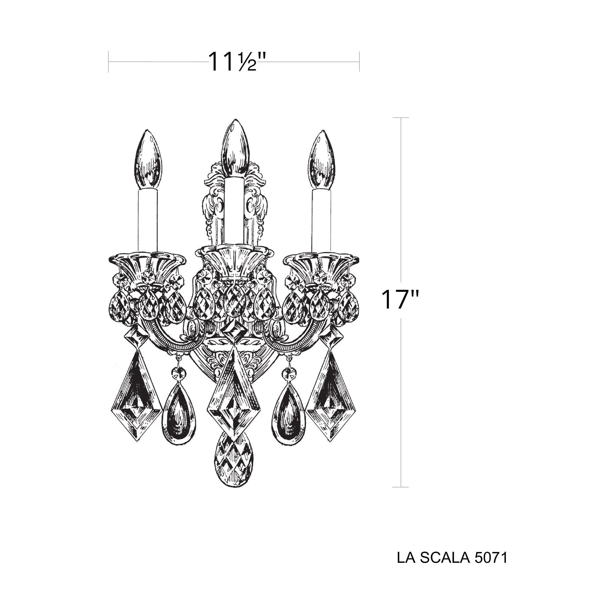 La Scala 3-Light Wall Sconce