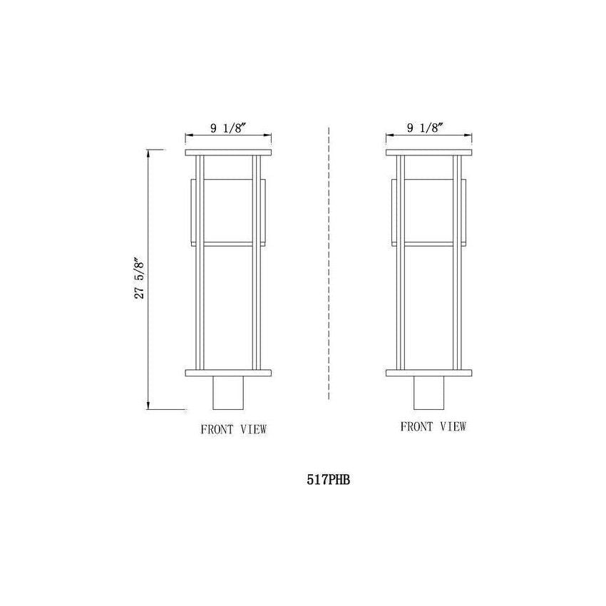 Luca 1-Light 27.75" Outdoor Post Mount Fixture