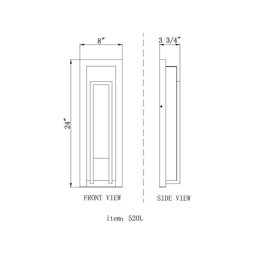 Keaton 1-Light 24" Outdoor Wall Light