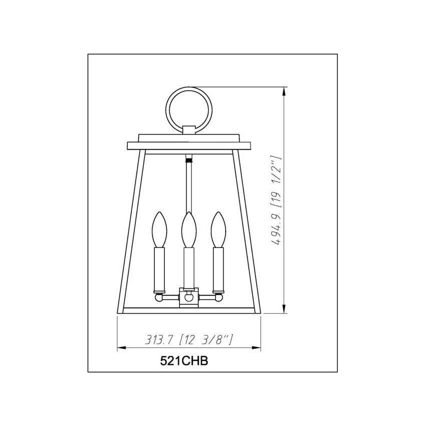 Broughton 4-Light 12.5"  Outdoor Pendant