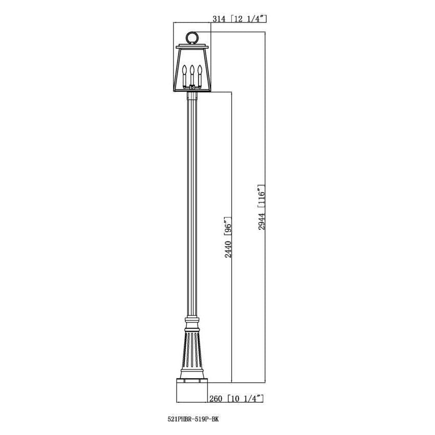 Broughton 4-Light Outdoor Post Mounted Fixture