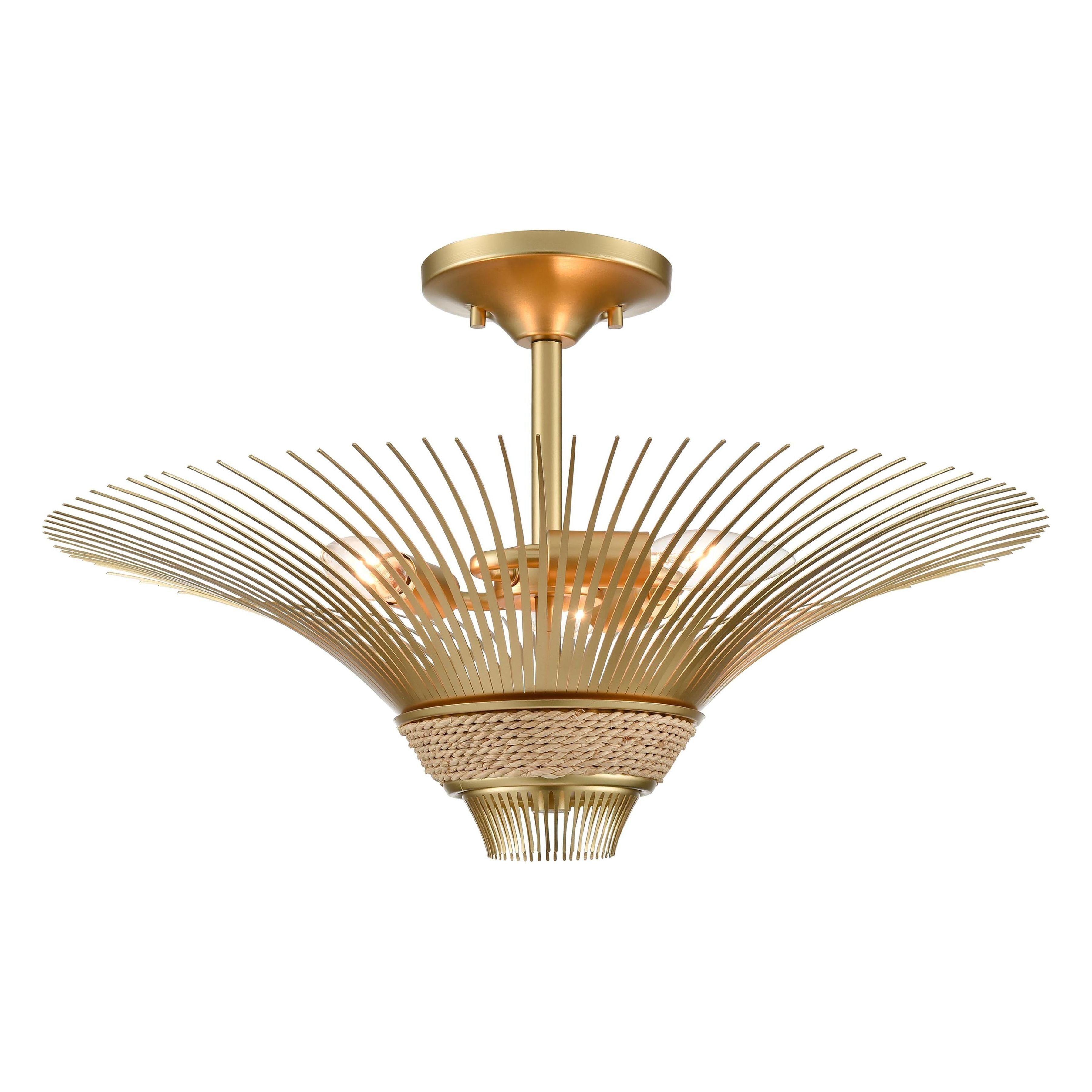 Biscayne Bay 20" Wide 3-Light Semi Flush Mount