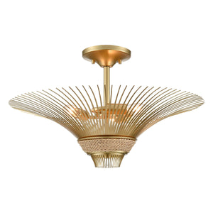 Biscayne Bay 20" Wide 3-Light Semi Flush Mount