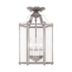 Bretton Three Light Semi-Flush Convertible Pendant