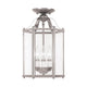 Bretton Three Light Semi-Flush Convertible Pendant