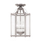 Bretton Three Light Semi-Flush Convertible Pendant