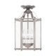 Bretton Three Light Semi-Flush Convertible Pendant