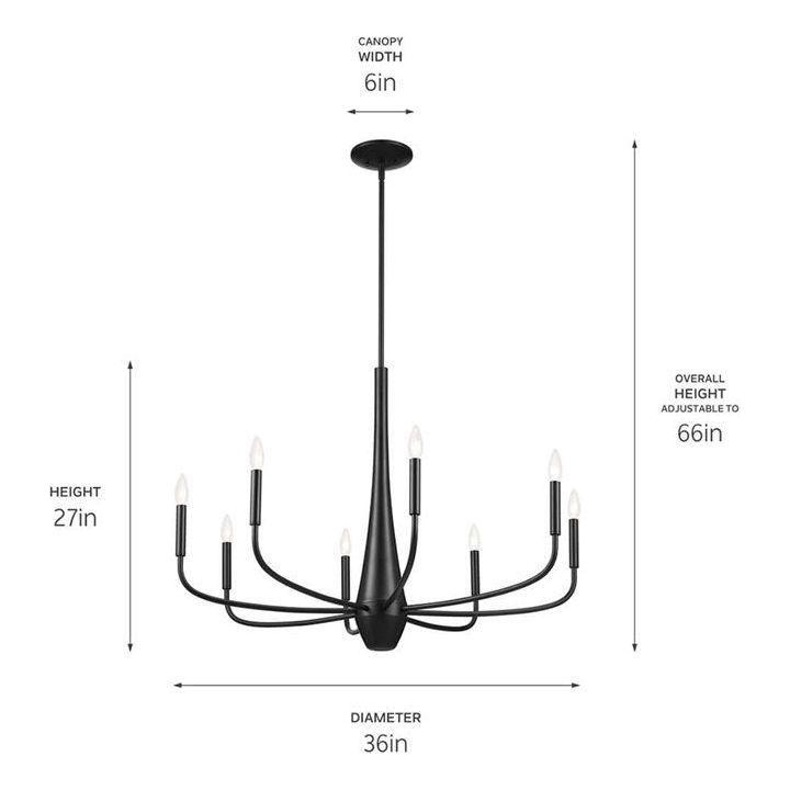 Kichler - Deela 36" 8-Light Chandelier - Lights Canada