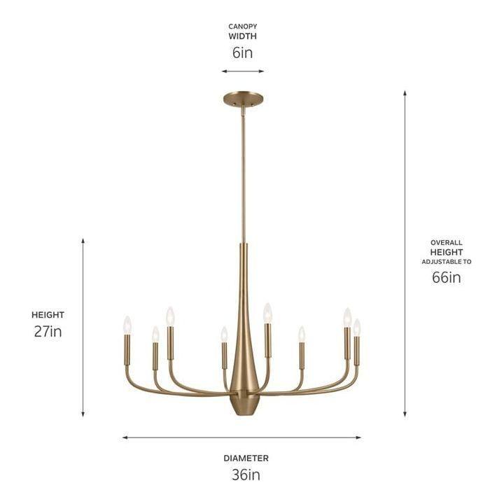 Kichler - Deela 36" 8-Light Chandelier - Lights Canada