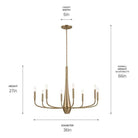 Kichler - Deela 36" 8-Light Chandelier - Lights Canada
