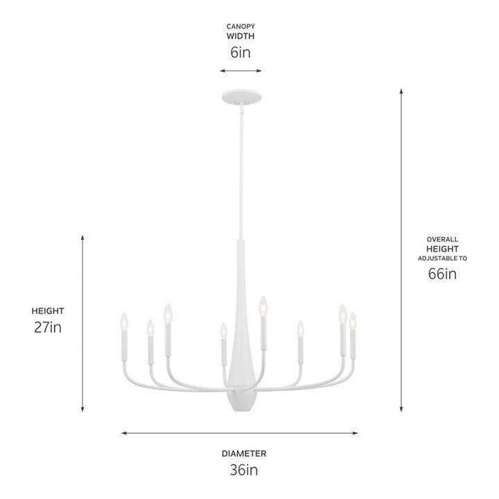 Kichler - Deela 36" 8-Light Chandelier - Lights Canada