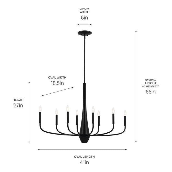 Kichler - Deela 41" 8-Light Oval Chandelier - Lights Canada